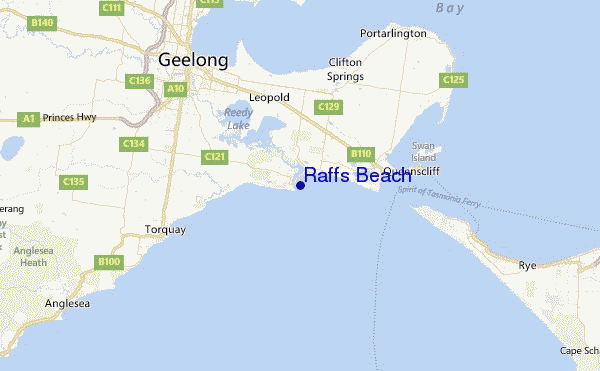 Raffs Beach Location Map