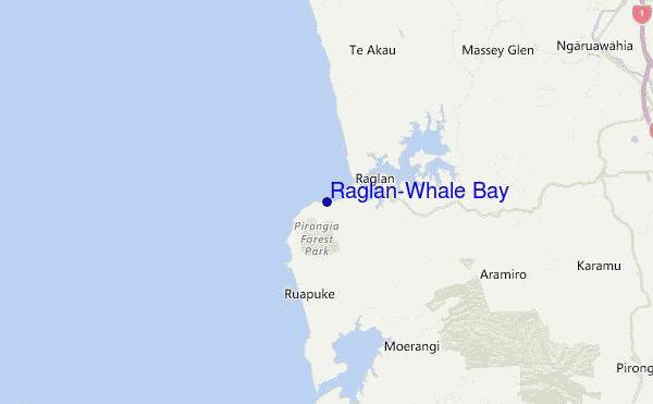 Raglan-Whale Bay Location Map