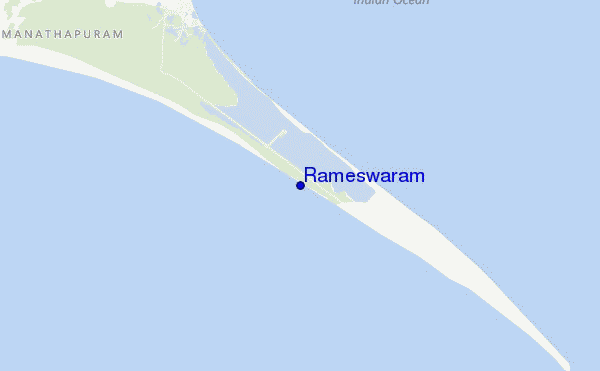 mapa de ubicación de Rameswaram