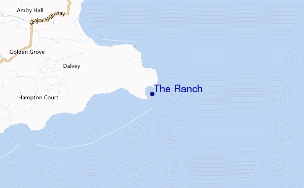 mapa de ubicación de The Ranch