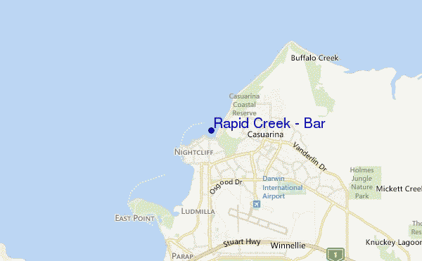 mapa de ubicación de Rapid Creek - Bar