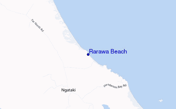 mapa de ubicación de Rarawa Beach