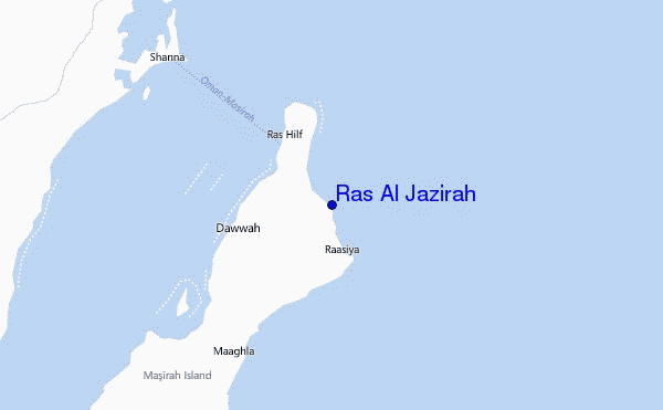 Ras Al Jazirah Location Map