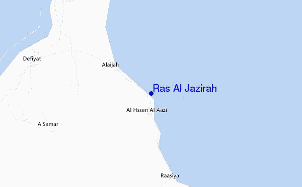 mapa de ubicación de Ras Al Jazirah