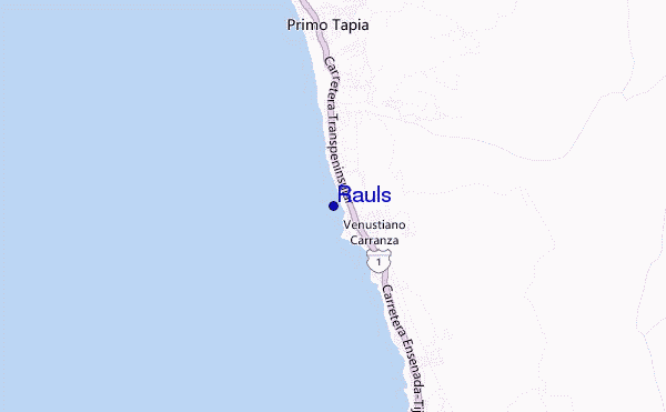 mapa de ubicación de Rauls