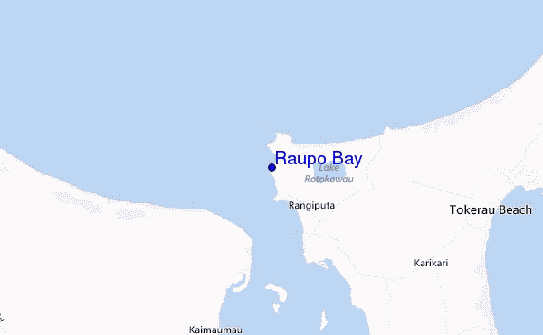mapa de ubicación de Raupo Bay