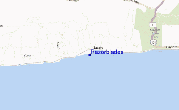 mapa de ubicación de Razorblades