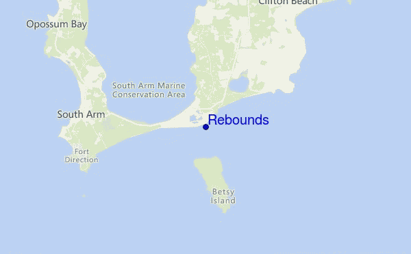 mapa de ubicación de Rebounds