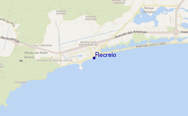 mapa de ubicación de Recreio