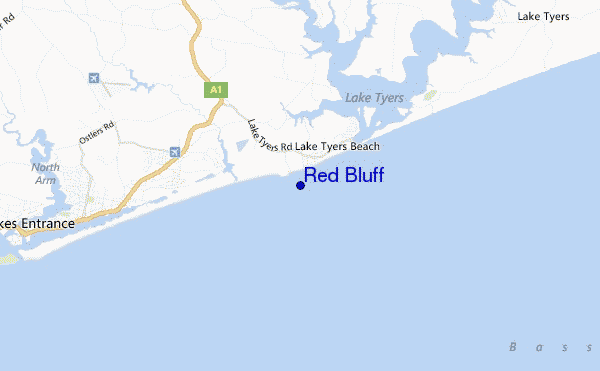 mapa de ubicación de Red Bluff