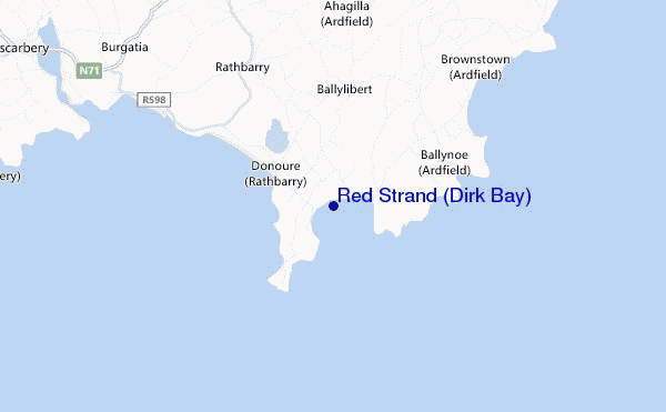 mapa de ubicación de Red Strand (Dirk Bay)