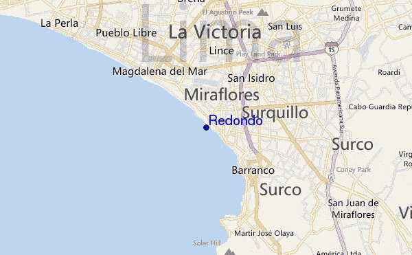 mapa de ubicación de Redondo