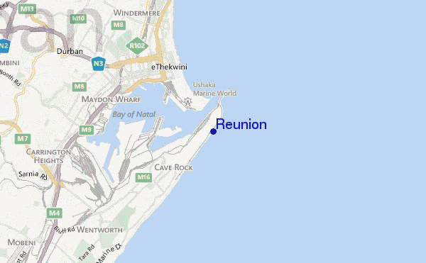 mapa de ubicación de Reunion