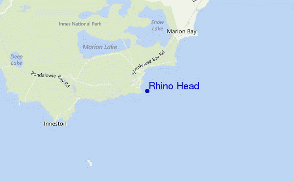 mapa de ubicación de Rhino Head
