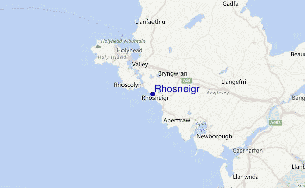Rhosneigr Location Map