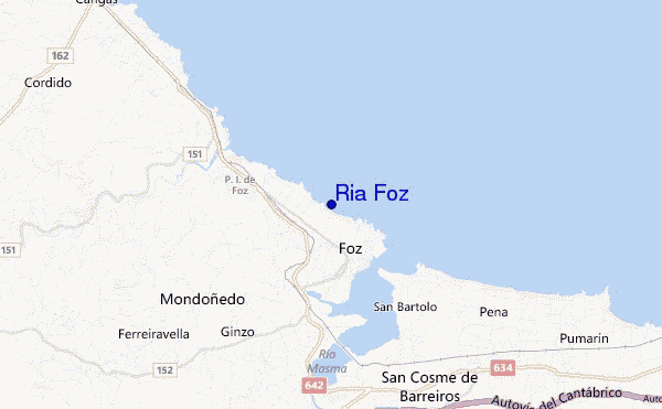 mapa de ubicación de Ria Foz
