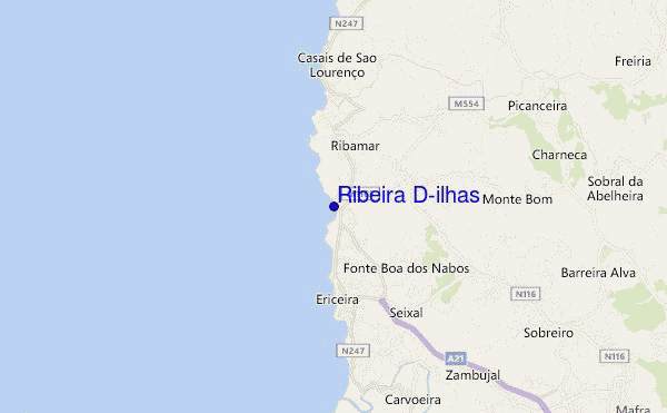 mapa de ubicación de Ribeira D'ilhas