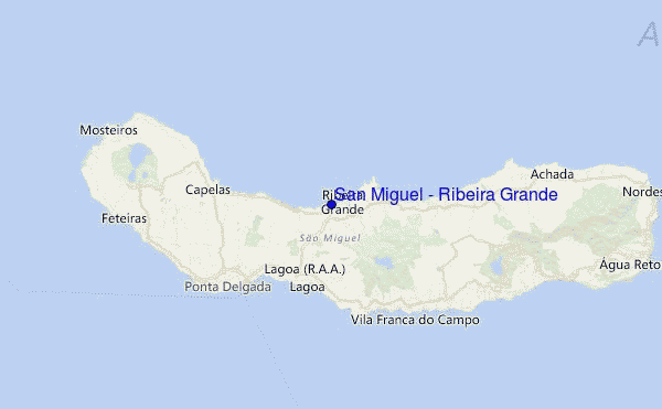 San Miguel - Ribeira Grande Location Map