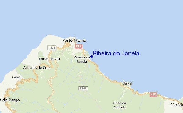 mapa de ubicación de Ribeira da Janela