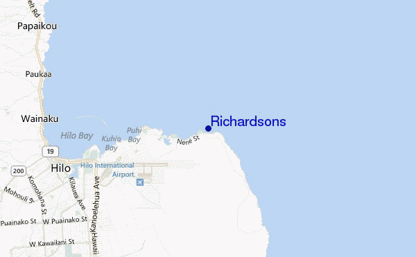 mapa de ubicación de Richardsons