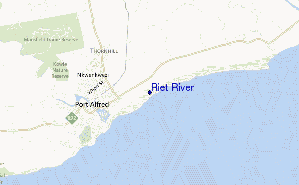 mapa de ubicación de Riet River