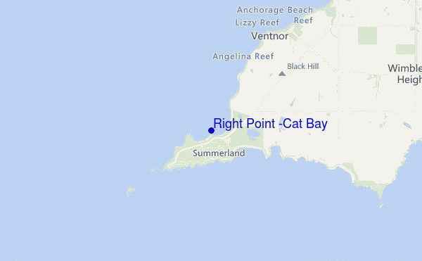 mapa de ubicación de Right Point (Cat Bay)