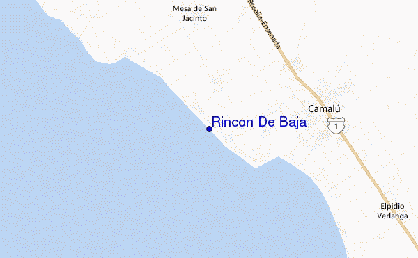 mapa de ubicación de Rincon De Baja