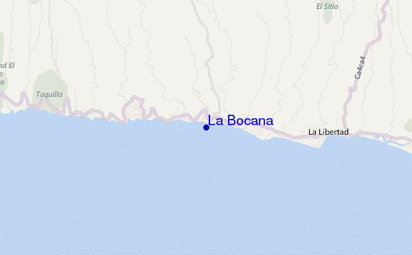 mapa de ubicación de La Bocana