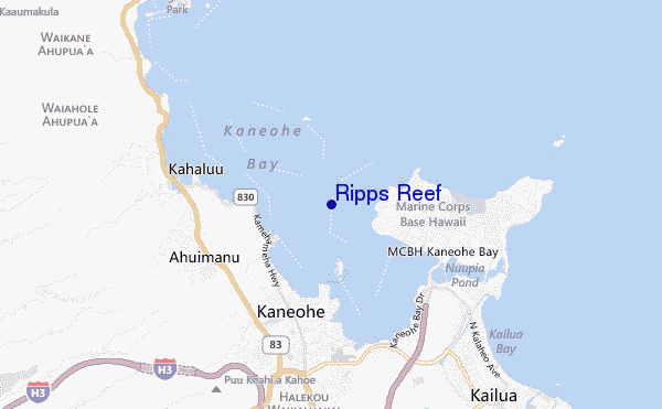 mapa de ubicación de Ripps Reef