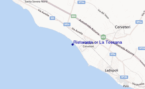 mapa de ubicación de Ristorante or La Toscana