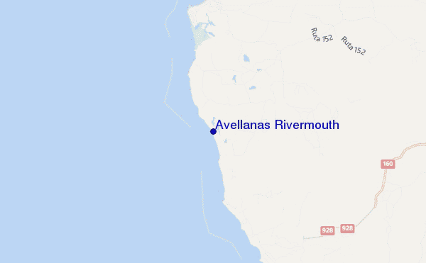 mapa de ubicación de Avellanas Rivermouth