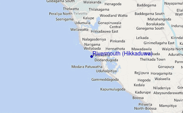mapa de ubicación de Rivermouth (Hikkaduwa)