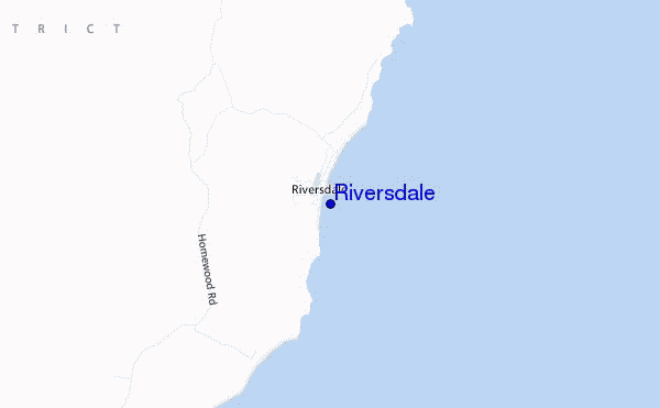 mapa de ubicación de Riversdale