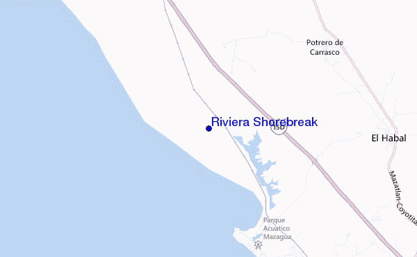 mapa de ubicación de Riviera Shorebreak