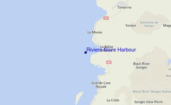 mapa de ubicación de Riviere Noire Harbour