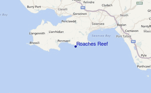 Roaches Reef Location Map