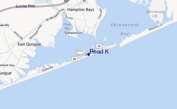 mapa de ubicación de Road K