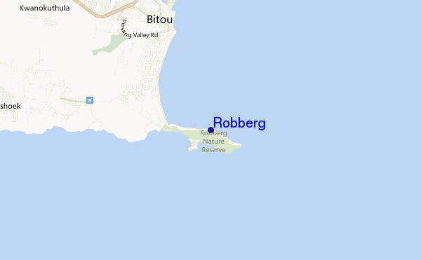 mapa de ubicación de Robberg