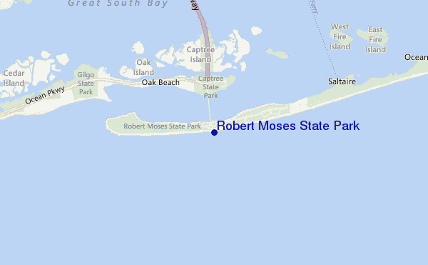 mapa de ubicación de Robert Moses State Park