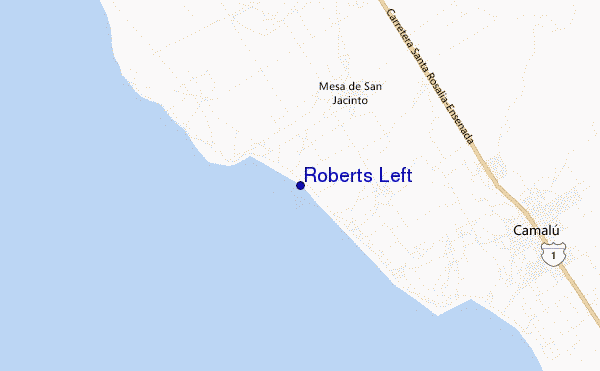 mapa de ubicación de Roberts Left