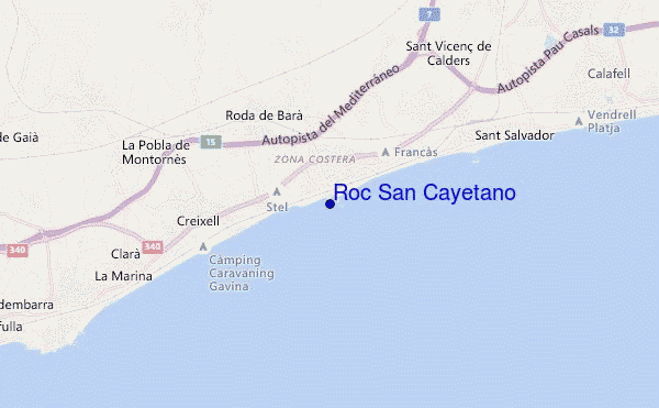 mapa de ubicación de Roc San Cayetano