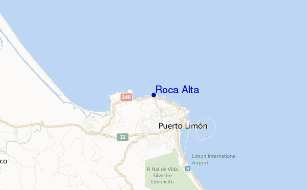 mapa de ubicación de Roca Alta