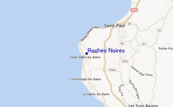 mapa de ubicación de Roches Noires