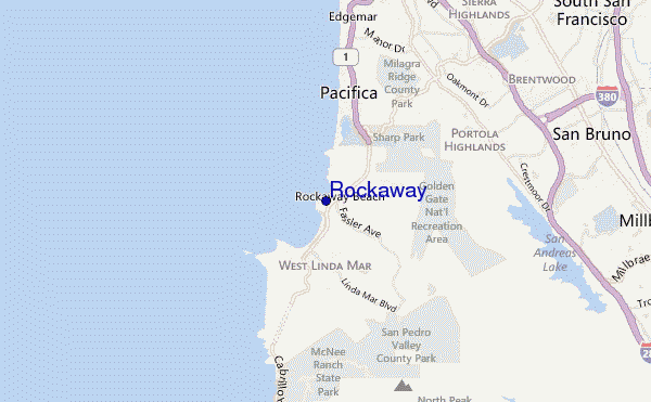 mapa de ubicación de Rockaway