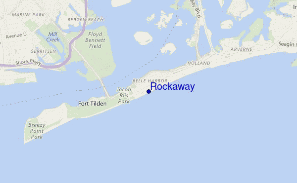 mapa de ubicación de Rockaway