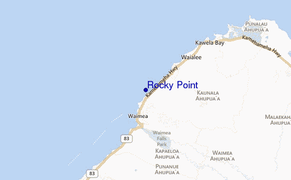mapa de ubicación de Rocky Point