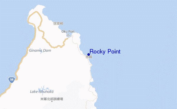 mapa de ubicación de Rocky Point