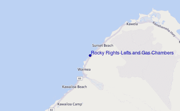 mapa de ubicación de Rocky Rights/Lefts and Gas Chambers