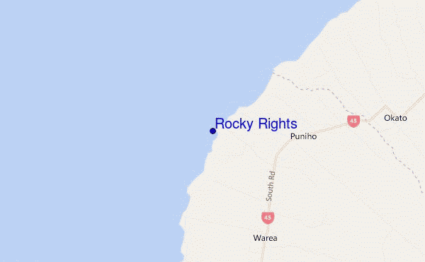 mapa de ubicación de Rocky Rights