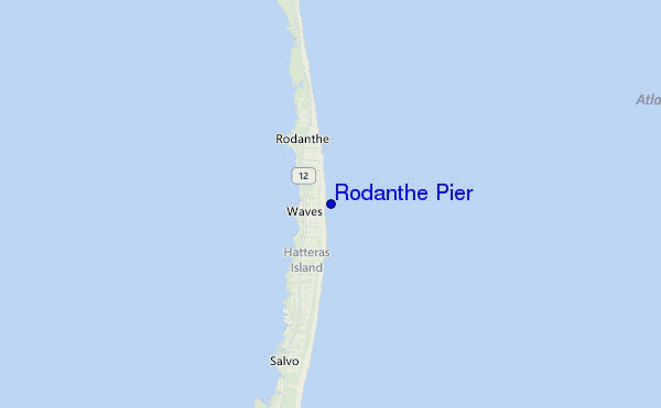 mapa de ubicación de Rodanthe Pier